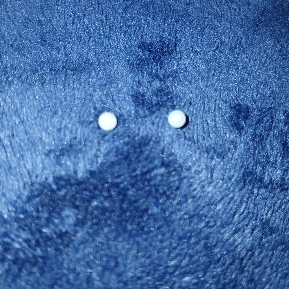 Elegant White Faux Pearl Stud Earrings